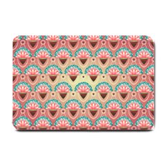 Background Floral Pattern Pink Small Doormat  by HermanTelo