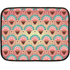 Background Floral Pattern Pink Double Sided Fleece Blanket (mini) 