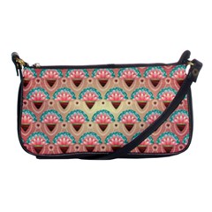 Background Floral Pattern Pink Shoulder Clutch Bag by HermanTelo