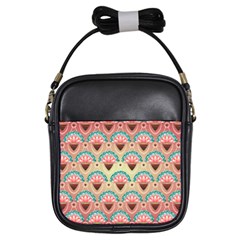 Background Floral Pattern Pink Girls Sling Bag