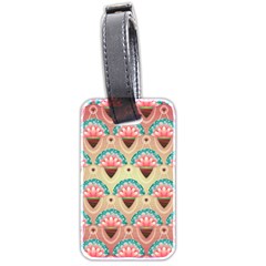 Background Floral Pattern Pink Luggage Tags (two Sides) by HermanTelo