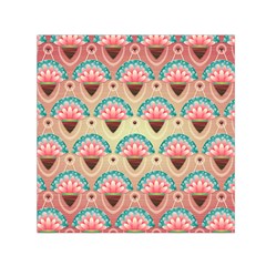 Background Floral Pattern Pink Small Satin Scarf (square)