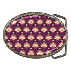 Background Floral Pattern Purple Belt Buckles