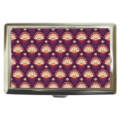 Background Floral Pattern Purple Cigarette Money Case