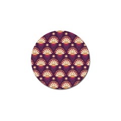 Background Floral Pattern Purple Golf Ball Marker by HermanTelo