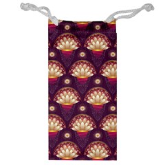 Background Floral Pattern Purple Jewelry Bag