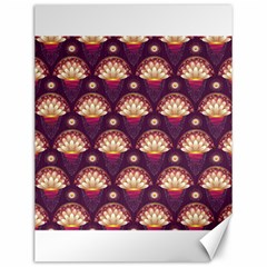 Background Floral Pattern Purple Canvas 12  x 16 