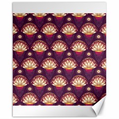 Background Floral Pattern Purple Canvas 16  X 20 