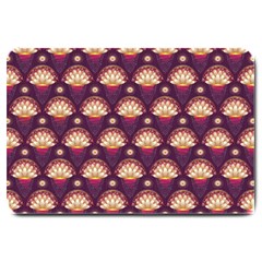 Background Floral Pattern Purple Large Doormat  by HermanTelo