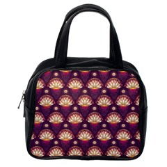 Background Floral Pattern Purple Classic Handbag (One Side)