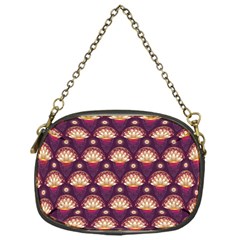 Background Floral Pattern Purple Chain Purse (one Side)