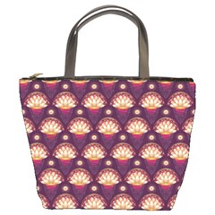 Background Floral Pattern Purple Bucket Bag