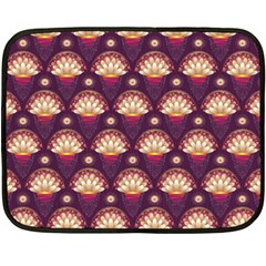 Background Floral Pattern Purple Fleece Blanket (Mini)