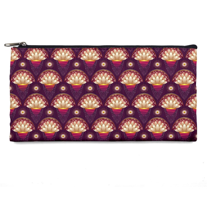 Background Floral Pattern Purple Pencil Cases