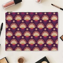 Background Floral Pattern Purple Cosmetic Bag (XL)