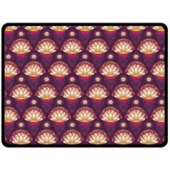 Background Floral Pattern Purple Fleece Blanket (large) 