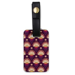 Background Floral Pattern Purple Luggage Tags (one Side) 