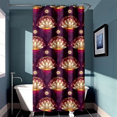 Background Floral Pattern Purple Shower Curtain 36  X 72  (stall) 