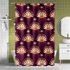 Background Floral Pattern Purple Shower Curtain 48  x 72  (Small) 