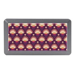 Background Floral Pattern Purple Memory Card Reader (mini)