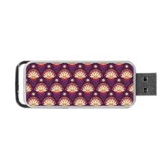 Background Floral Pattern Purple Portable Usb Flash (two Sides)