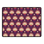 Background Floral Pattern Purple Double Sided Fleece Blanket (Small)  45 x34  Blanket Front