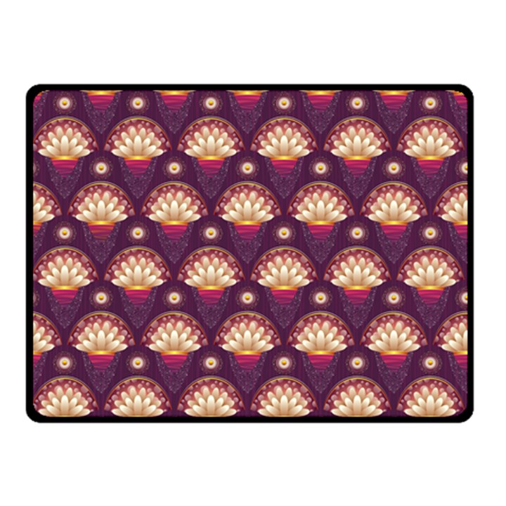 Background Floral Pattern Purple Double Sided Fleece Blanket (Small) 