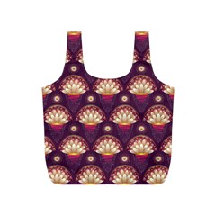 Background Floral Pattern Purple Full Print Recycle Bag (s)