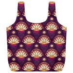 Background Floral Pattern Purple Full Print Recycle Bag (XL) Front