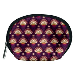 Background Floral Pattern Purple Accessory Pouch (medium) by HermanTelo