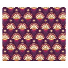 Background Floral Pattern Purple Double Sided Flano Blanket (small) 