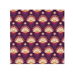 Background Floral Pattern Purple Small Satin Scarf (square) by HermanTelo