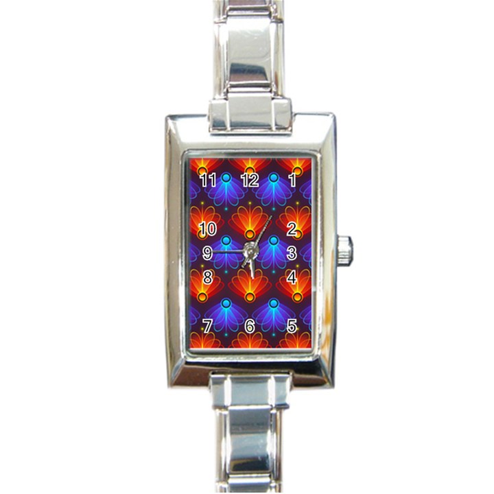 Background Colorful Abstract Rectangle Italian Charm Watch