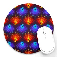 Background Colorful Abstract Round Mousepads