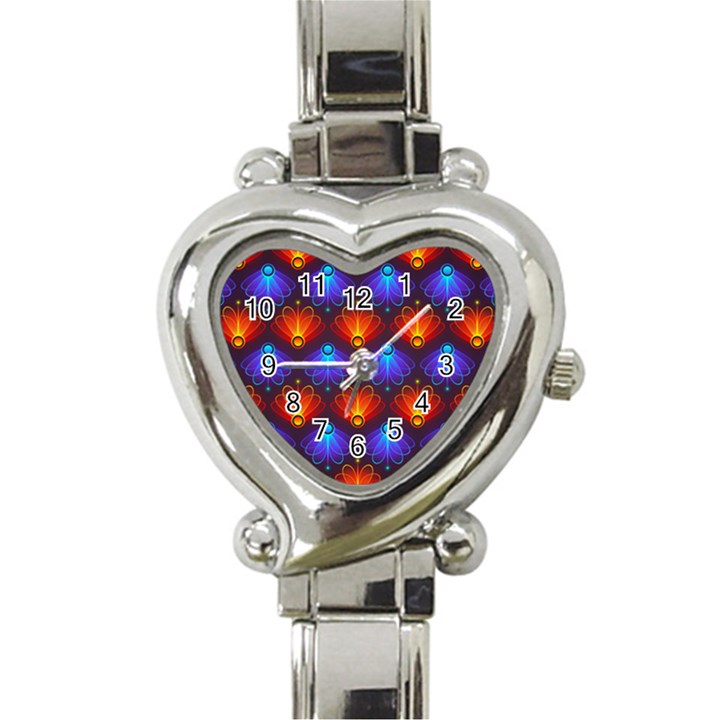 Background Colorful Abstract Heart Italian Charm Watch