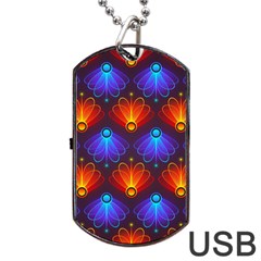 Background Colorful Abstract Dog Tag Usb Flash (one Side)