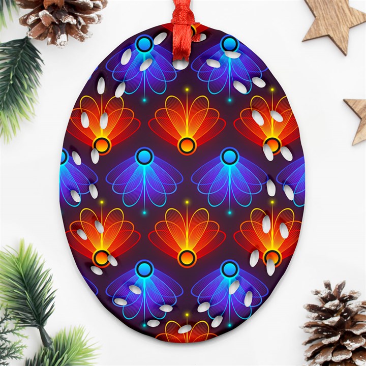 Background Colorful Abstract Ornament (Oval Filigree)