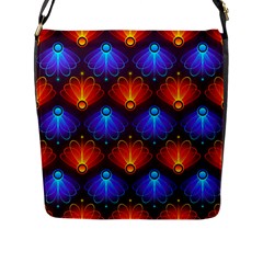 Background Colorful Abstract Flap Closure Messenger Bag (l)