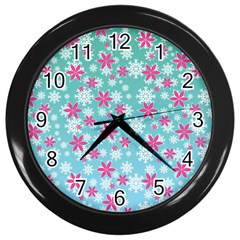 Background Frozen Fever Wall Clock (black) by HermanTelo