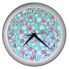 Background Frozen Fever Wall Clock (silver) by HermanTelo