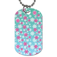 Background Frozen Fever Dog Tag (two Sides)