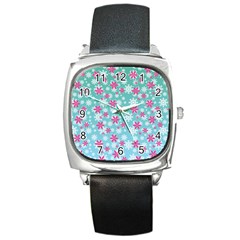 Background Frozen Fever Square Metal Watch