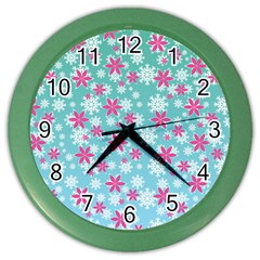 Background Frozen Fever Color Wall Clock by HermanTelo