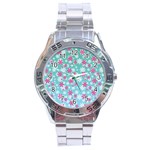 Background Frozen Fever Stainless Steel Analogue Watch Front