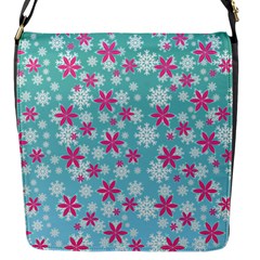 Background Frozen Fever Flap Closure Messenger Bag (s)