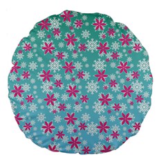 Background Frozen Fever Large 18  Premium Flano Round Cushions