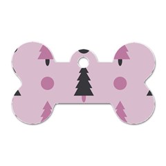 Christmas Tree Fir Den Dog Tag Bone (two Sides)