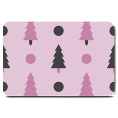 Christmas Tree Fir Den Large Doormat  by HermanTelo