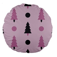 Christmas Tree Fir Den Large 18  Premium Round Cushions by HermanTelo