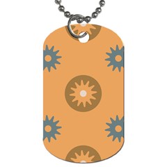 Flowers Screws Rounds Circle Dog Tag (two Sides)